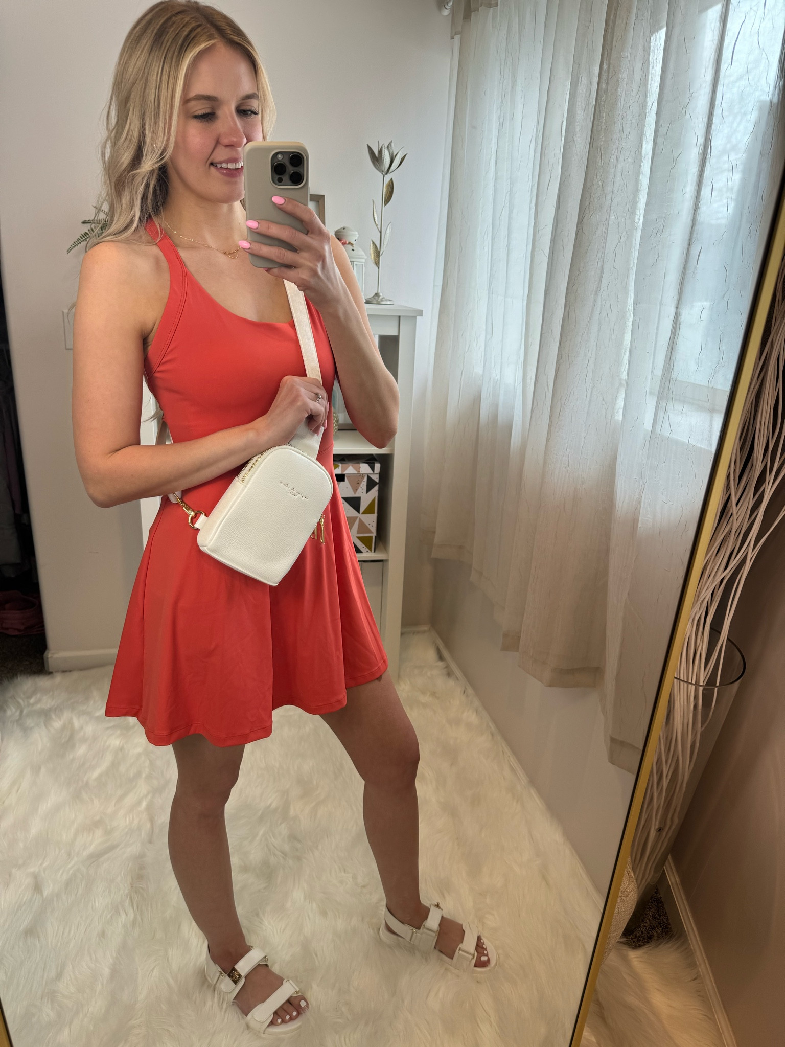 Athleisure dress with built in bra and shorts and crossbody bag

#LTKfitness #LTKtravel #LTKfindsunder50