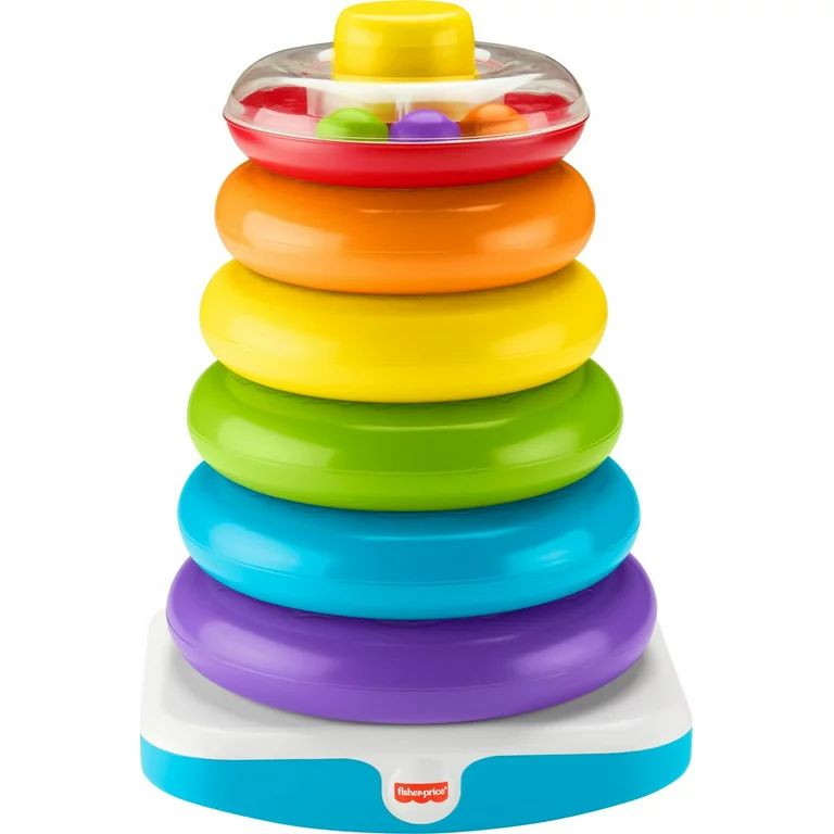 Fisher-Price Giant Rock-a-Stack Infant and Toddler Stacking Toy, 14+ Inches Tall - Walmart.com | Walmart (US)