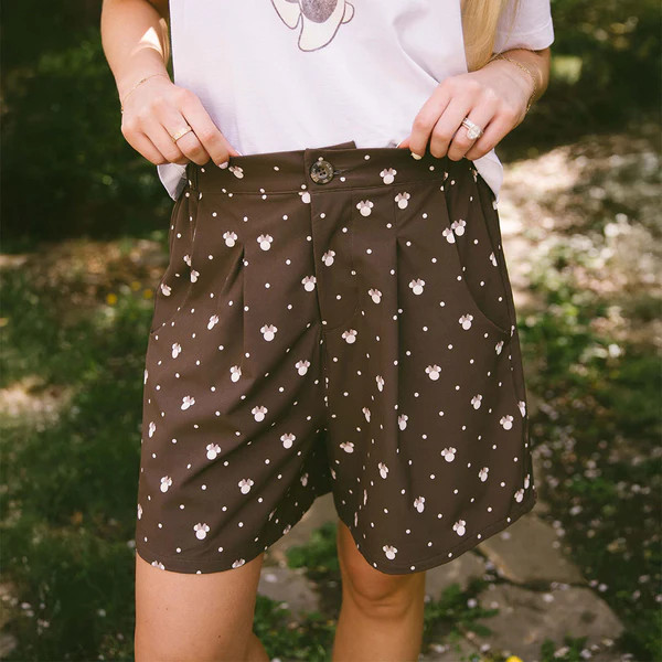 Disney Bermuda Shorts, Cream Cocoa Dot | Albion Fit