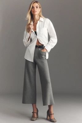 The Colette Sweater Knit Crop Wide-Leg Pants by Maeve | Anthropologie (US)