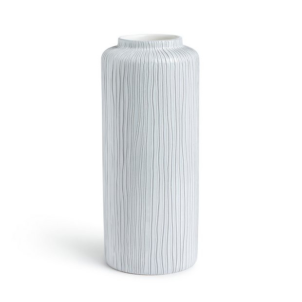 Habitat Textured Earthenware Vase - Grey | Habitat UK