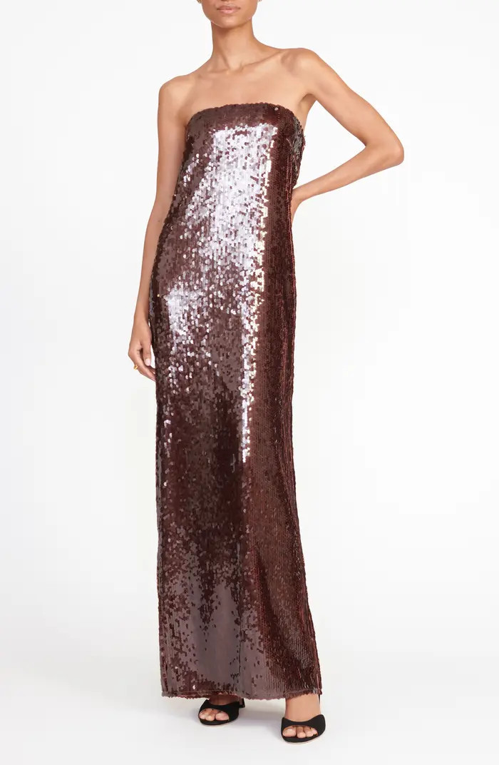 STAUD Casey Sequin Strapless Dress | Nordstrom | Nordstrom