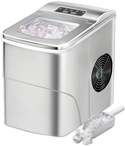 AGLUCKY Counter top Ice Maker Machine,Compact Automatic Ice Maker,9 Cubes Ready in 6-8 Minutes,Po... | Amazon (US)