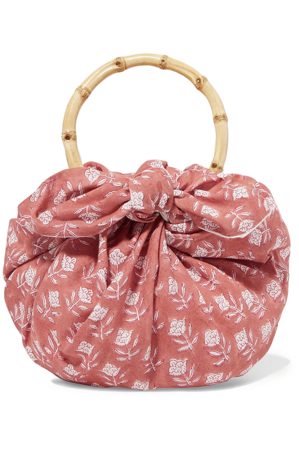 EMILY LEVINE Dumpling knotted floral-print cotton-voile tote | Sale up to 70% off | THE OUTNET | The Outnet (US and CA)