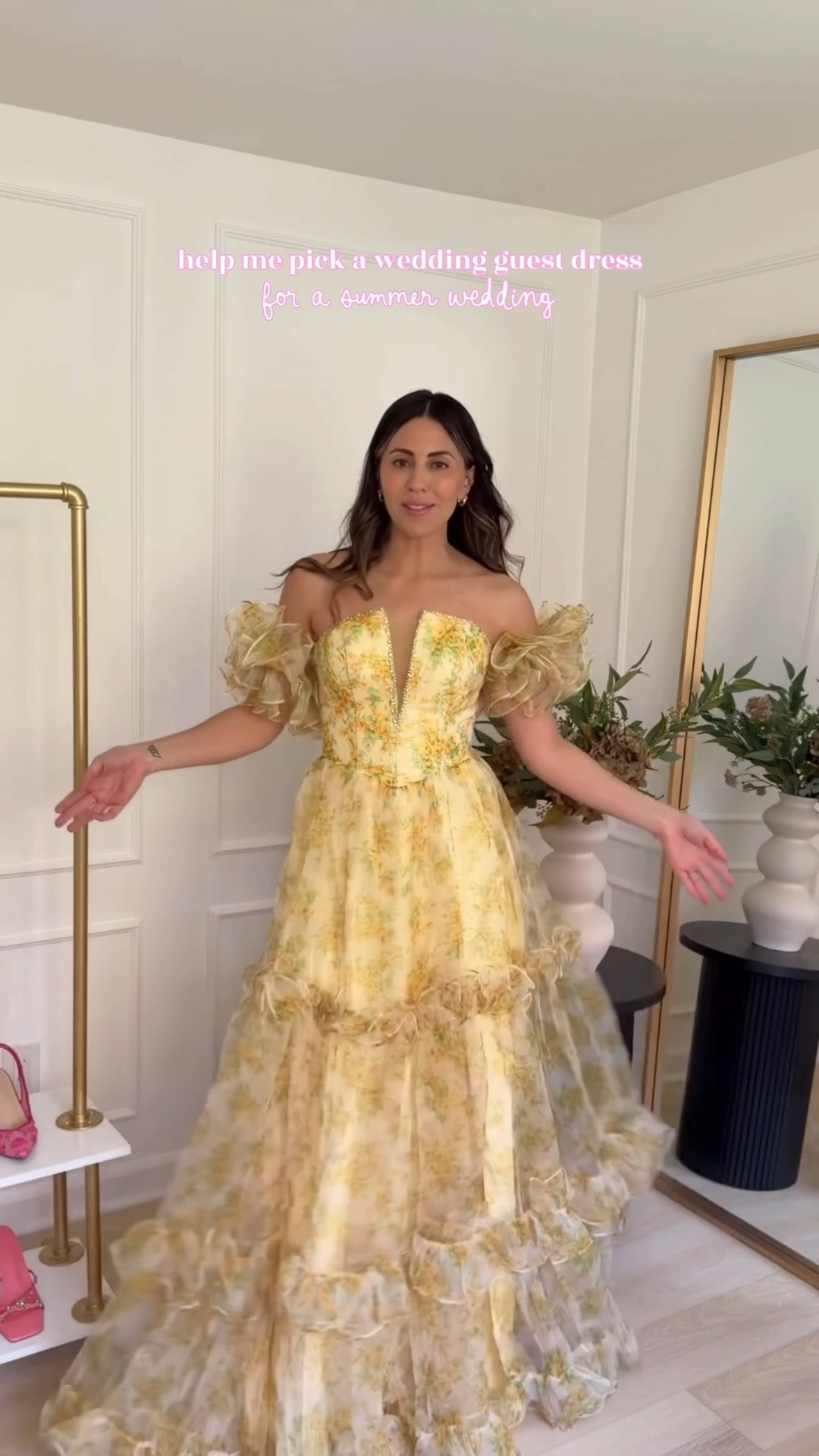 The most GORGEOUS dresses for a summer wedding. These floral gowns have so many beautiful details on them. Wearing size 4 in both dresses! #ladyblacktie #ad #summerweddingguestdress

#LTKWedding #LTKootd #LTKgrwm