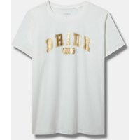 BRIDE TO BE FIT HERITAGE JERSEY CREW TEE in White | Torrid (US & Canada)