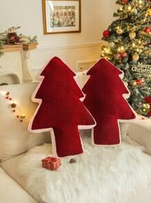 1pc Polyester Christmas Tree Shaped Pillow | SHEIN