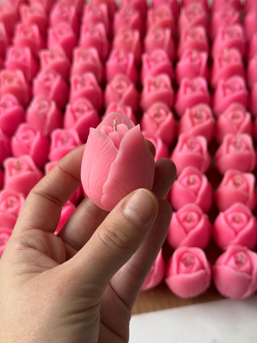 Bulk Tulip Candles, Bridesmaid Favors for Guests, Natural Decorative Pillar Unique Personalized W... | Etsy (US)