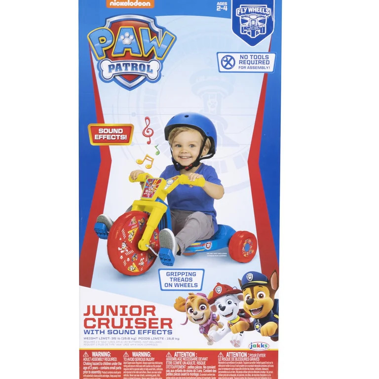 Paw Patrol 10 inch Flywheel Tricycle with Lights and Sound Effects | Walmart (US)