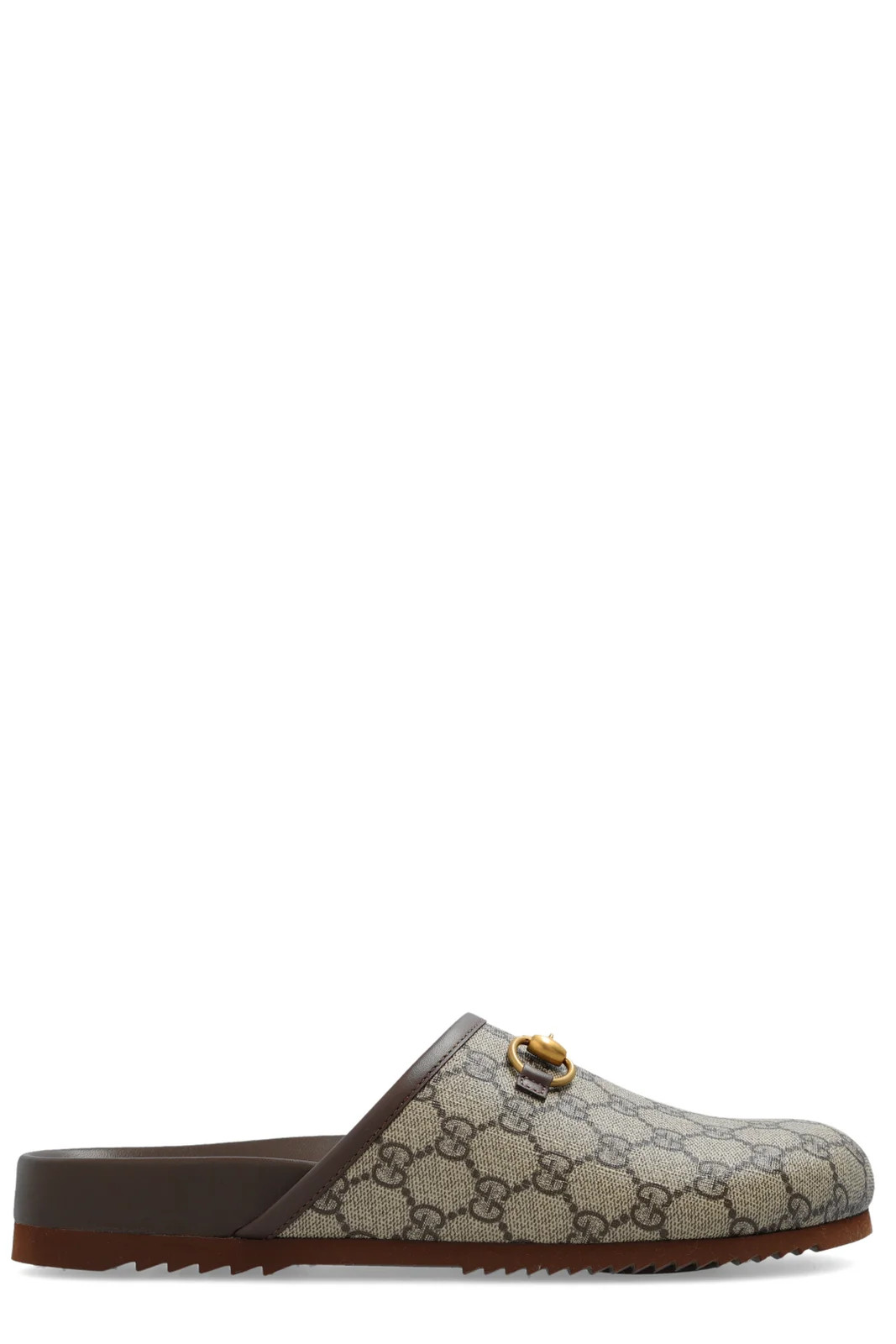 Gucci Monogrammed Horsebit Slides | Cettire Global