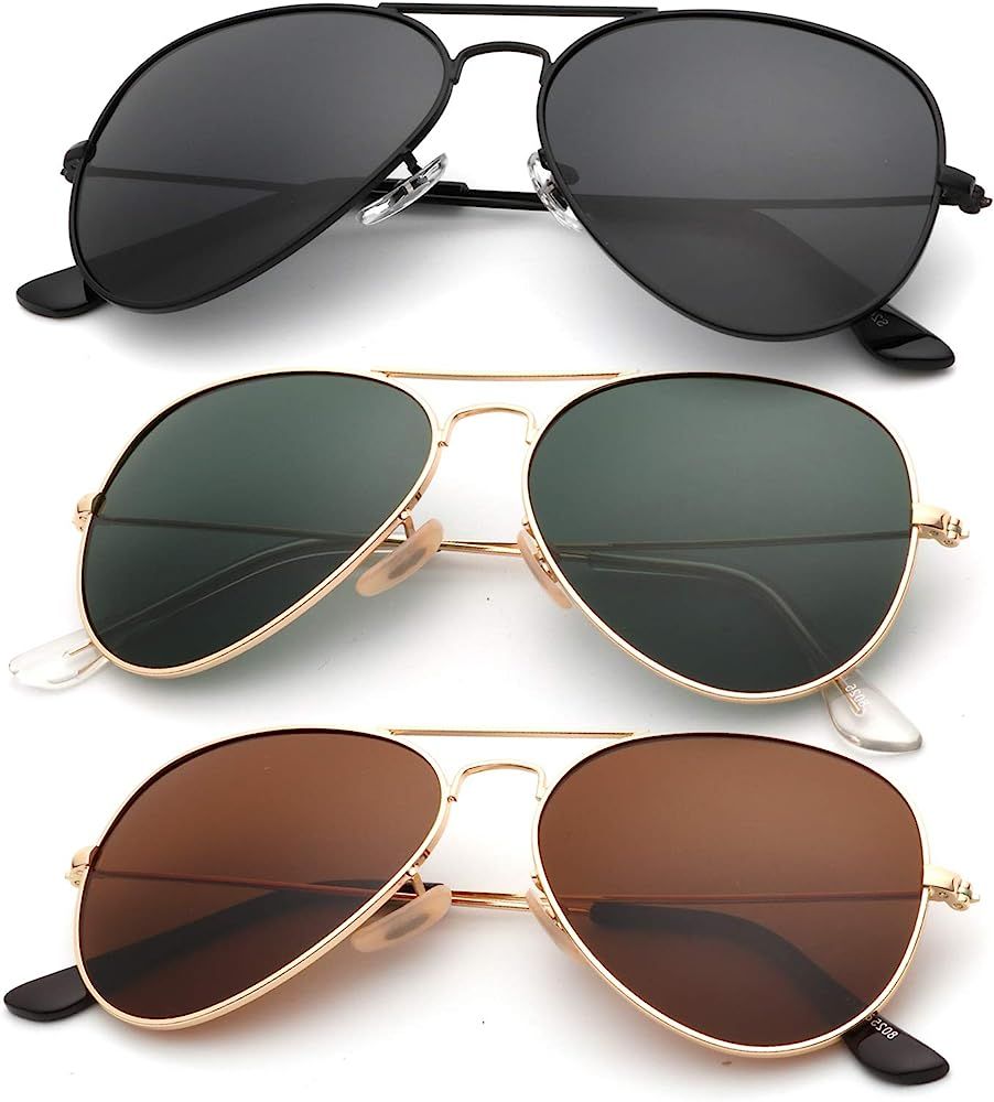 KALIYADI Classic Aviator Sunglasses for Men Women Driving Sun glasses Polarized Lens 100% UV Bloc... | Amazon (US)