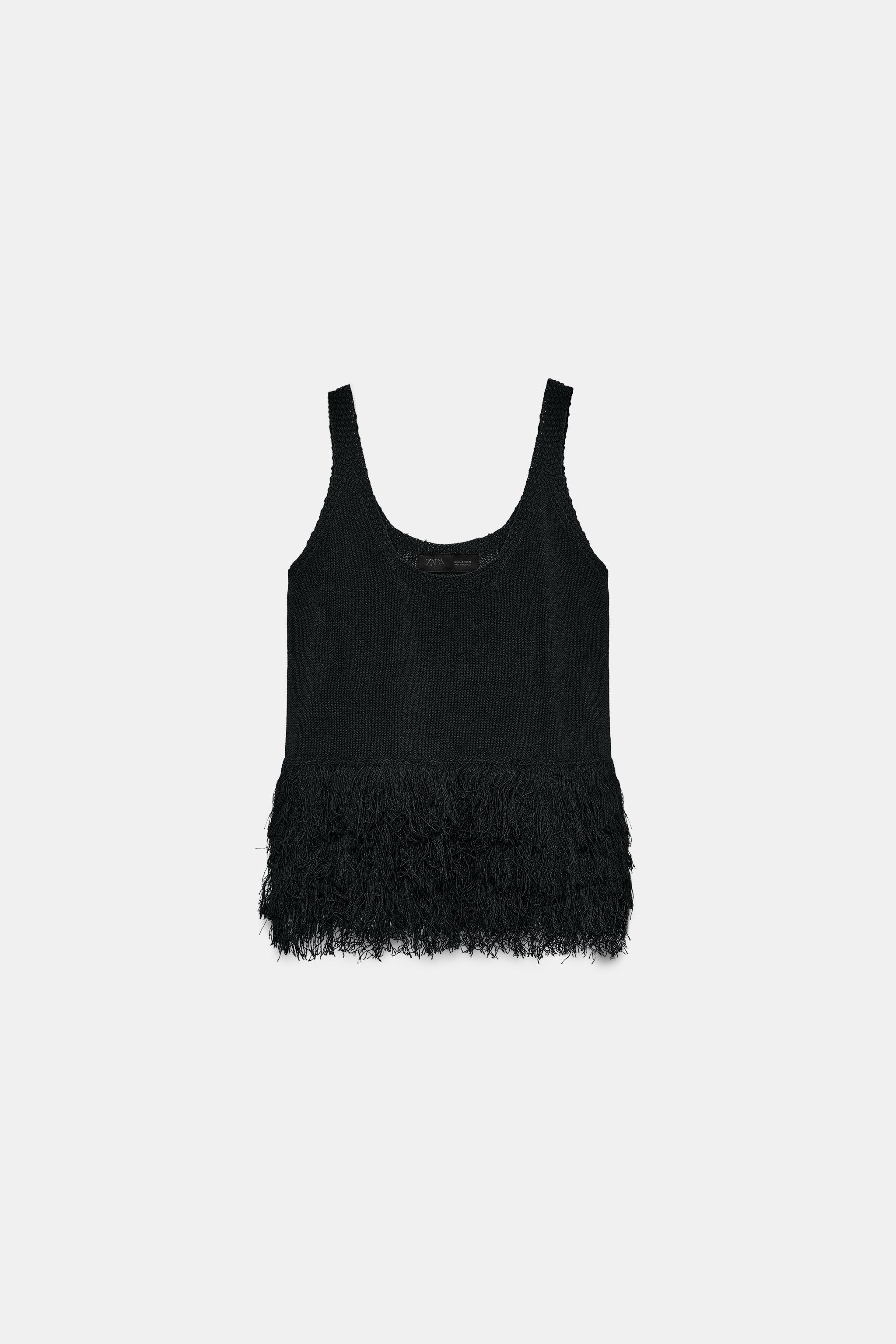 FRINGED KNIT TOP | Zara UK