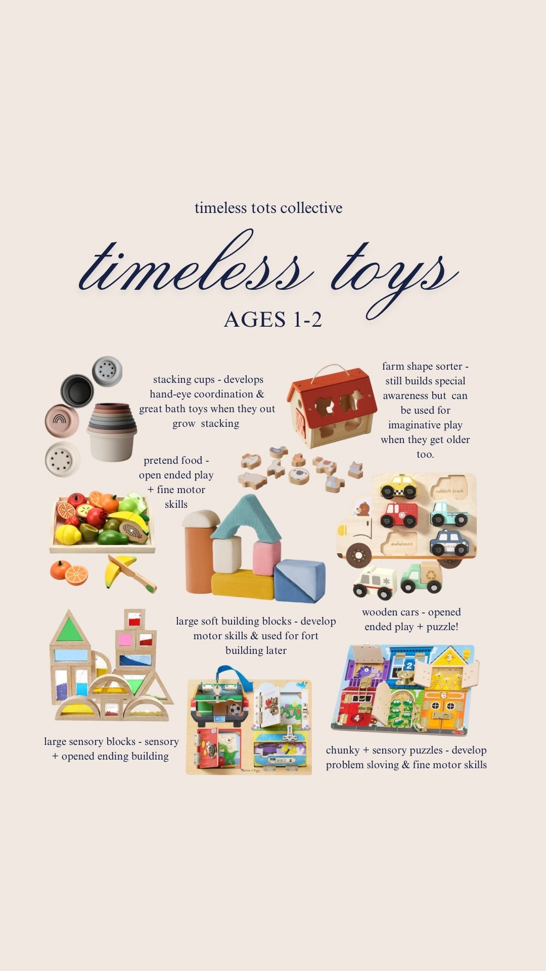 timeless toys for ages 1-2 carefully curated by a mom of three!