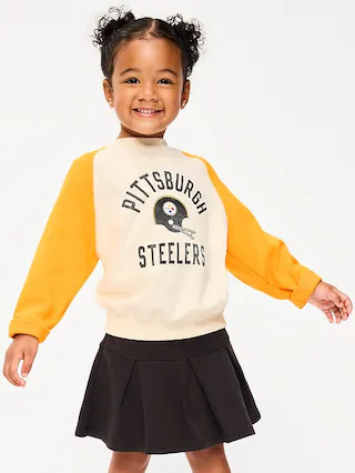 Pittsburgh Steelers Crew-Neck Sweatshirt for Toddler Girls | Old Navy (US)