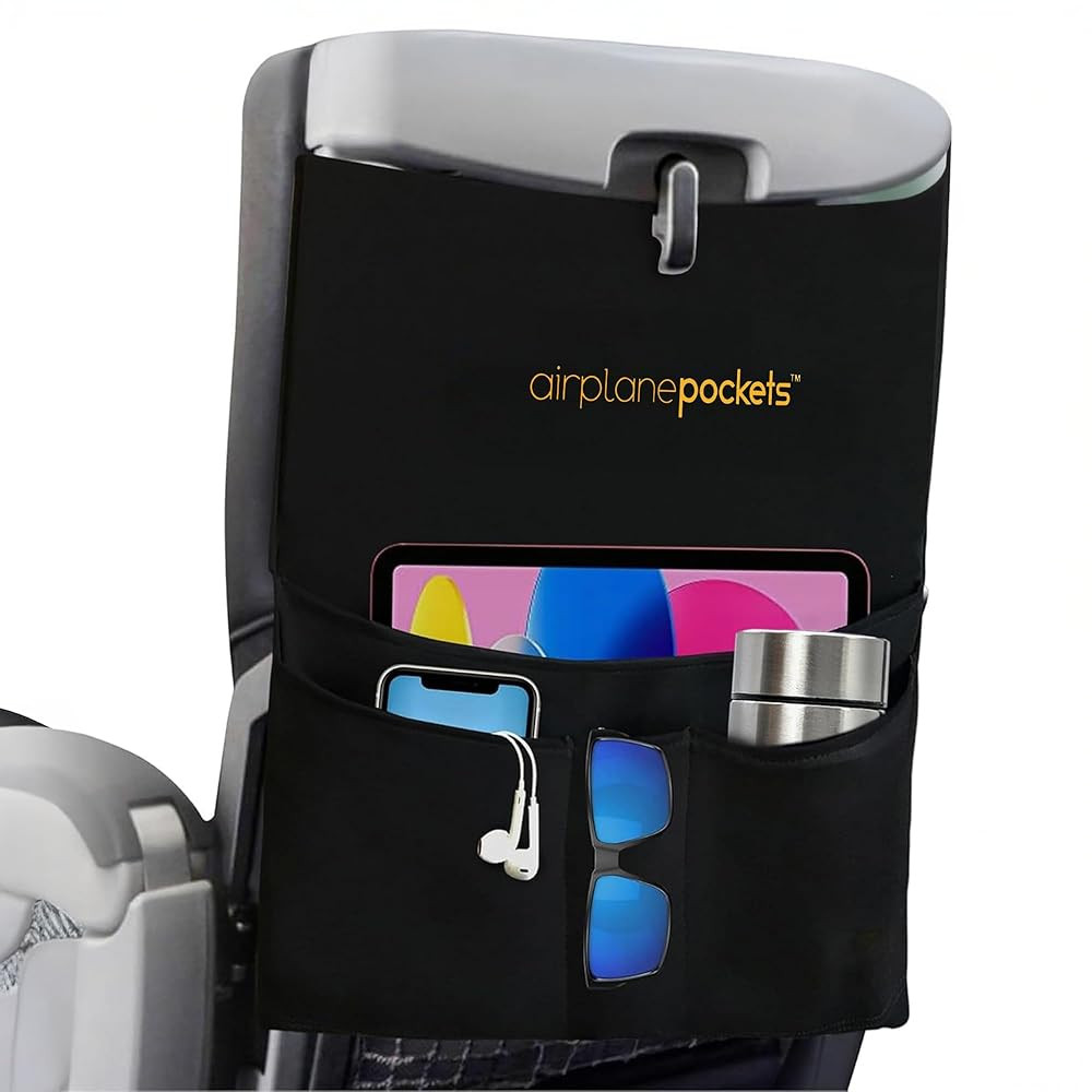 Airplane Pockets - Airplane Accessories - Plane Travel Essentials - Travel Organizer - Seat Stora... | Amazon (US)