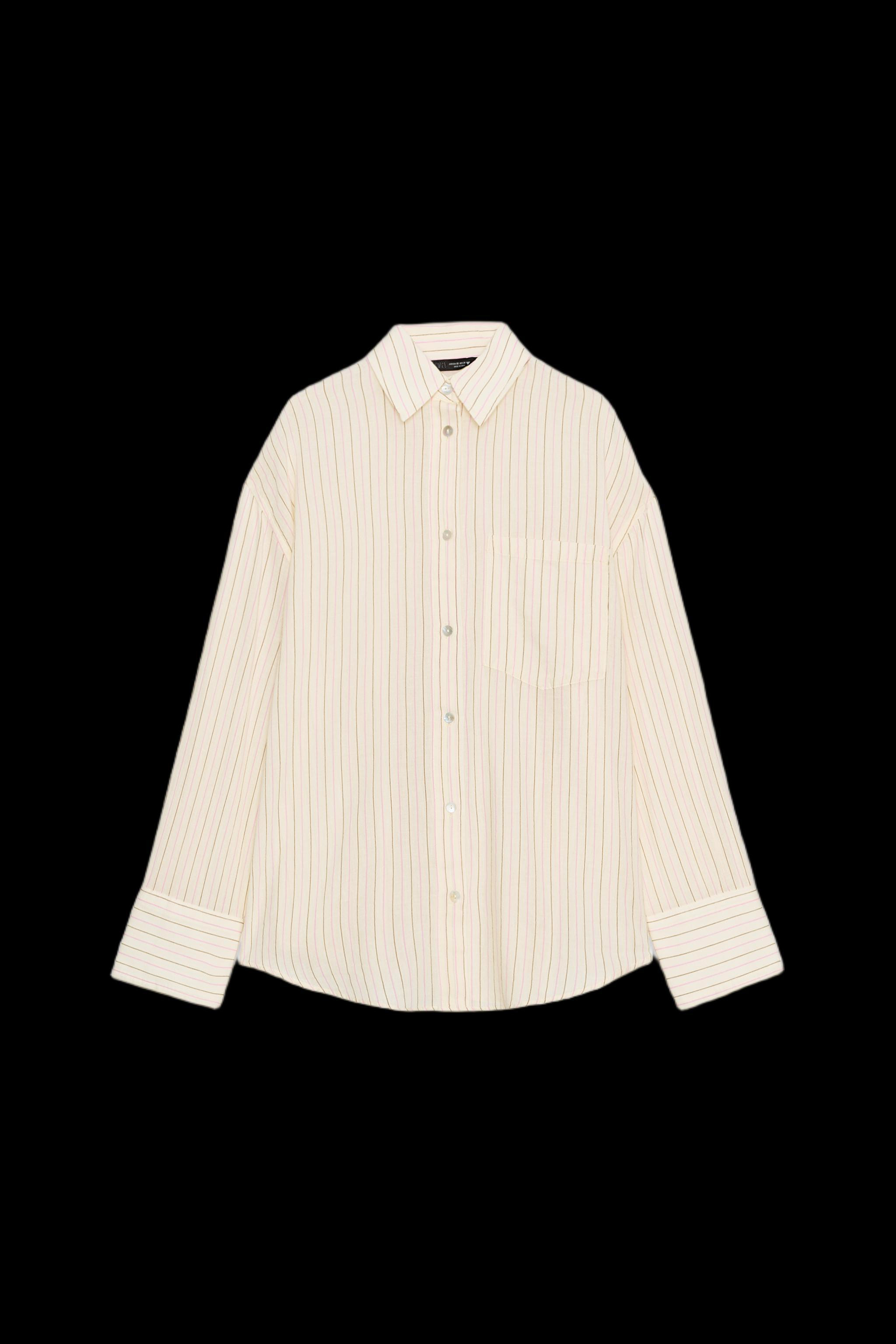 OVERSIZE GAUZE SHIRT WITH POCKET | Zara AU