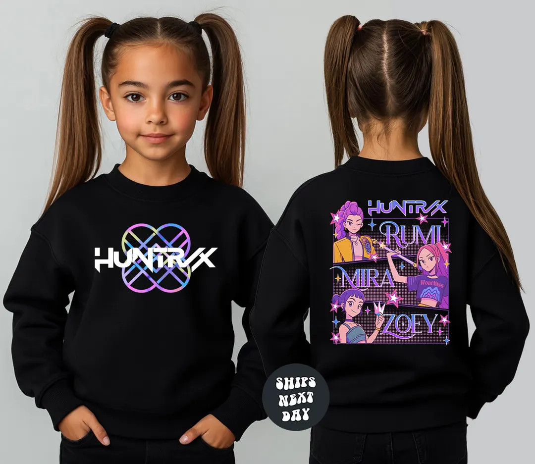 Huntrix Shirt Kpop Demon Hunters Shirt Huntrix Sweatshirt Mira Rumi Joey Shirt Retro Demon Hunter... | Etsy (US)