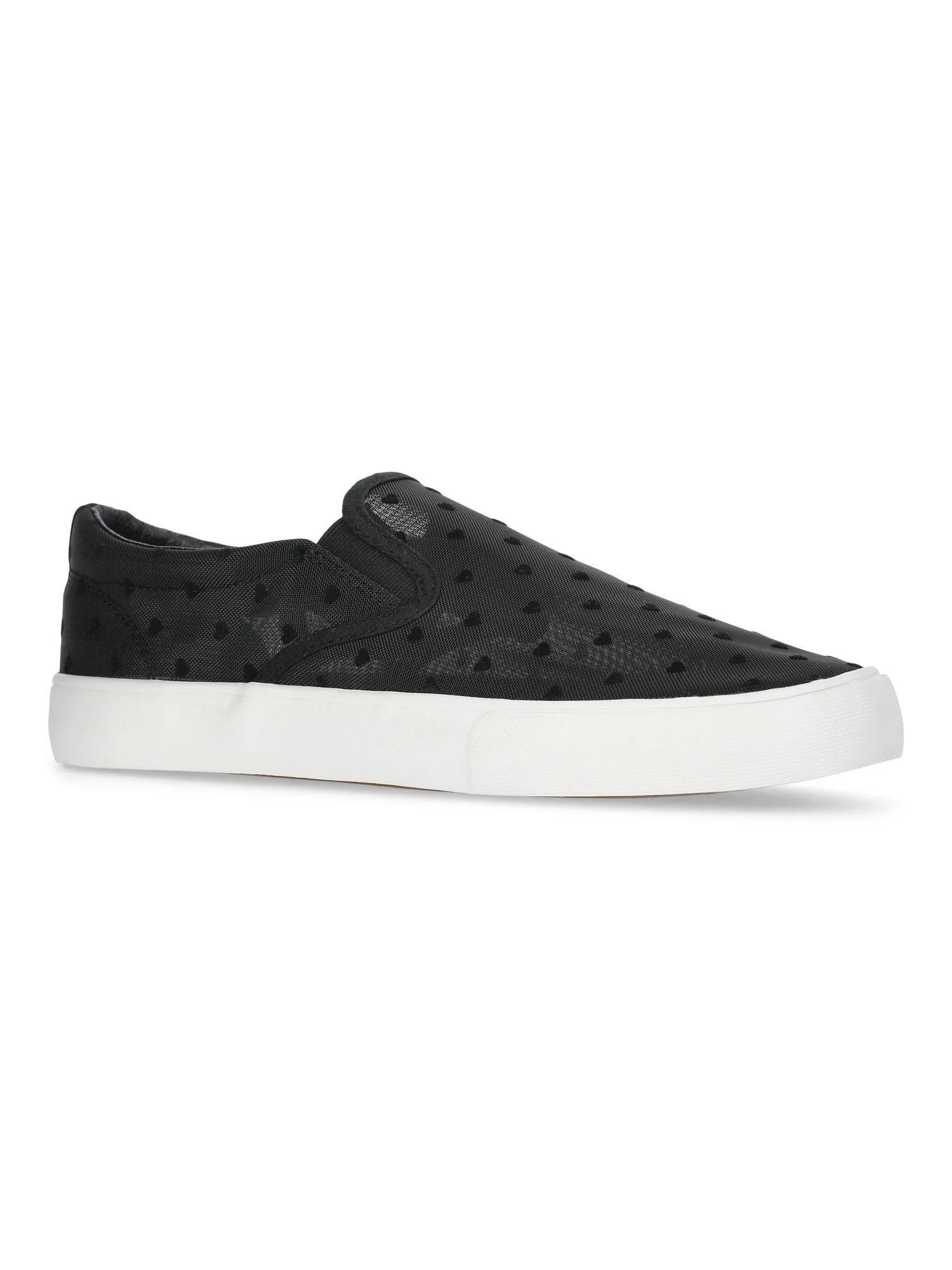 No Boundaries Women's Canvas Slip On Sneakers, Wide Width Available | Walmart (US)