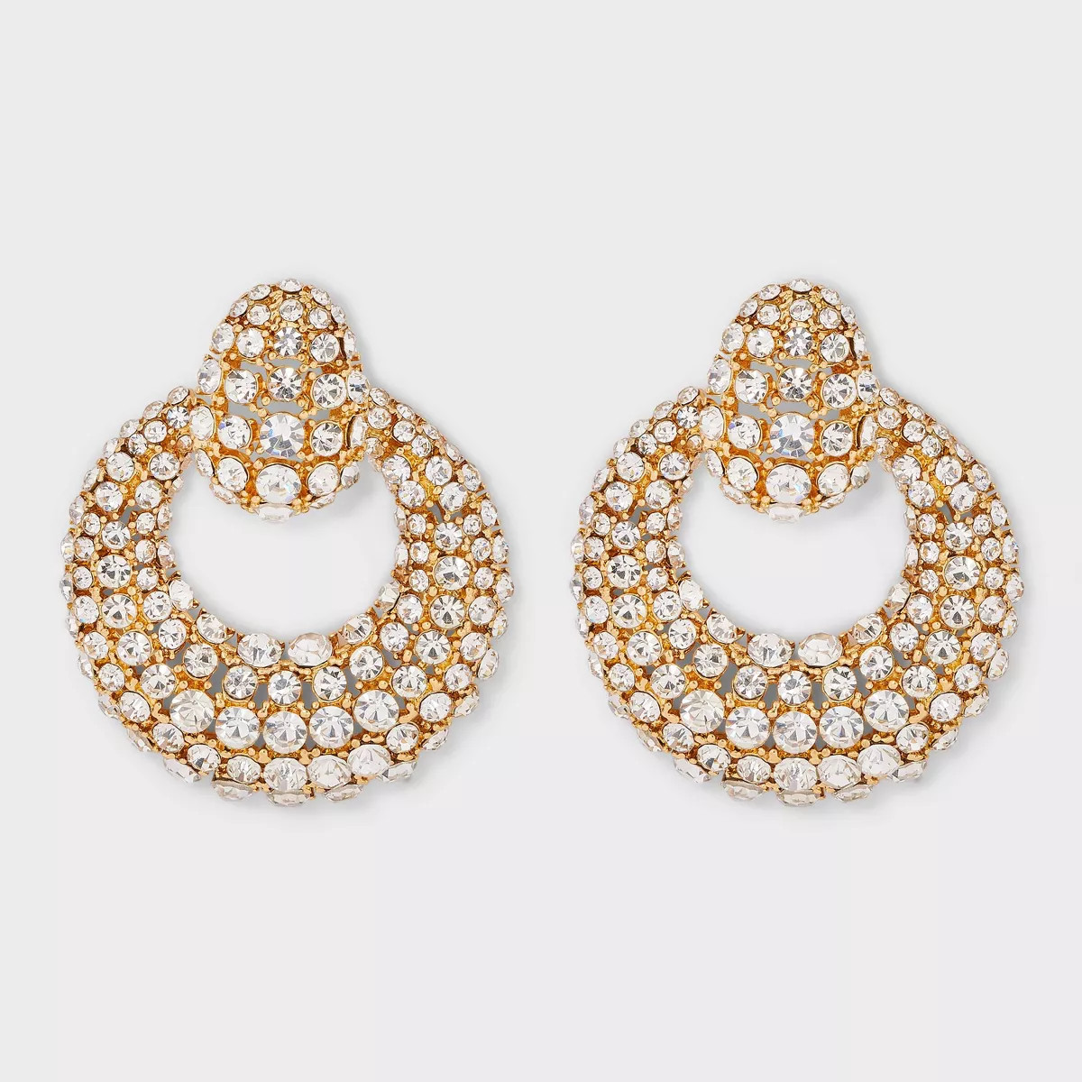 SUGARFIX by BaubleBar Crystal Oval Statement Earrings - Gold | Target