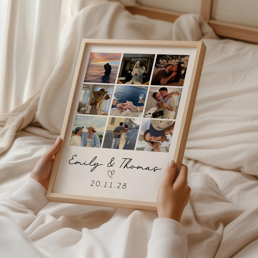 Personalised Photo Print | Personalised Photo Collage Print | Personalised Valentines Gift | Boyf... | Etsy (US)