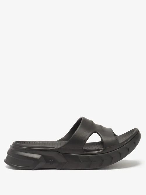 Givenchy - Marshmallow Cutout Slides - Mens - Black | Matches (US)