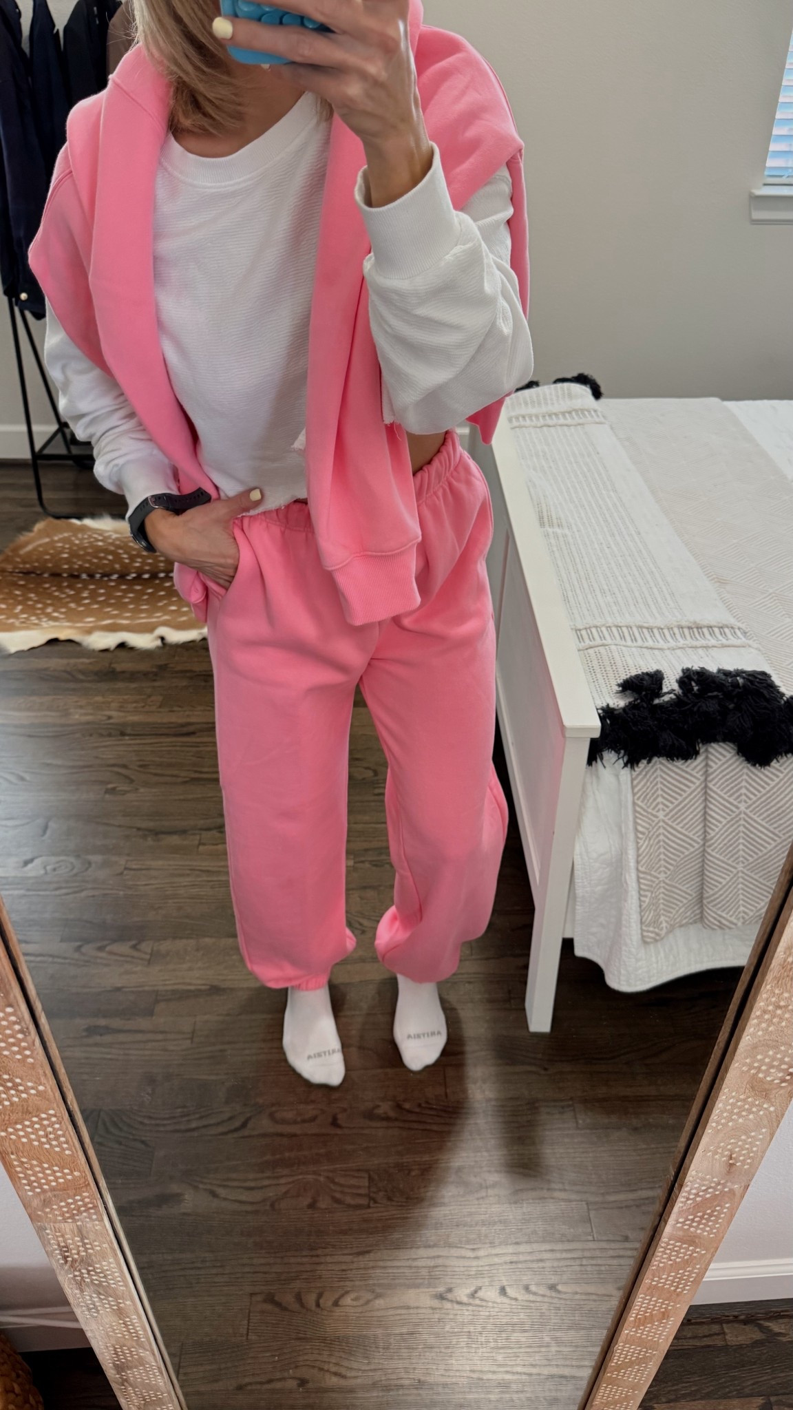 Pretending it’s spring over here 🌸💓 wearing m in both sweatpants and hoodie. Linked similar white top 

#LTKActive #LTKTall #LTKSaleAlert