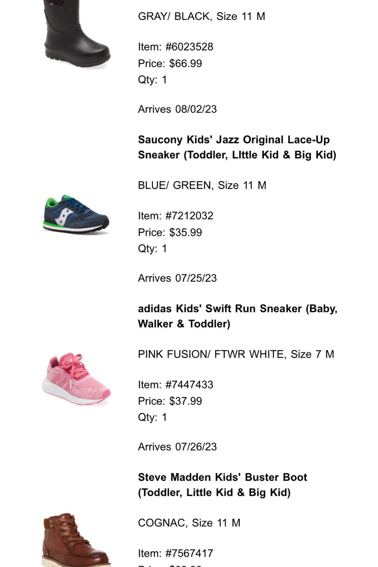 Swift run sneaker outlet toddler