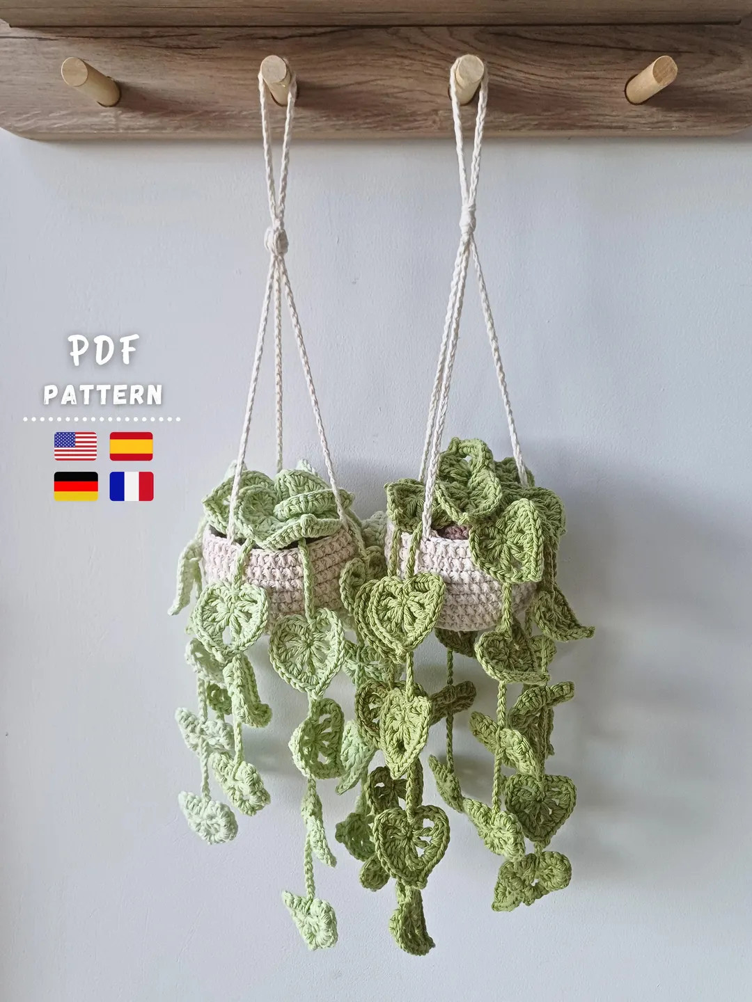 Crochet Pattern, Hanging Basket Monstera Plant Pattern | Crochet Monstera Pot Pattern | DIY Croch... | Etsy (US)