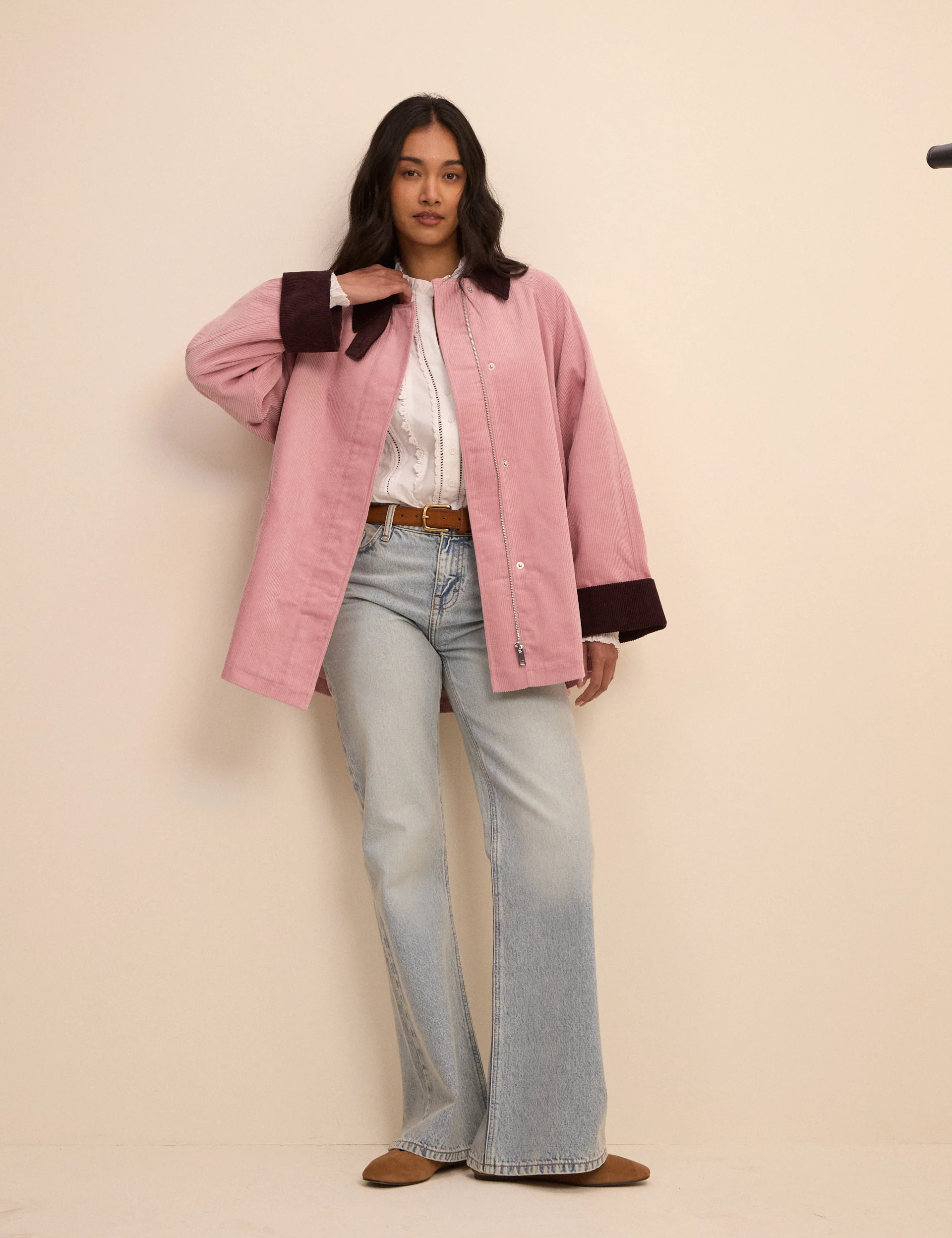 Pink Cord Freddie Barn Coat | Nobody's Child