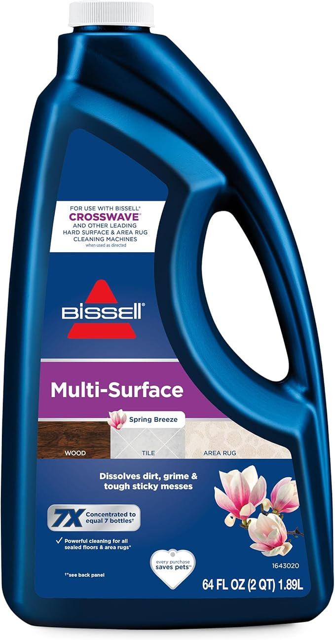 BISSELL MultiSurface Floor Cleaning Formula-Crosswave and Spinwave (64 oz), 17891, blue | Amazon (US)