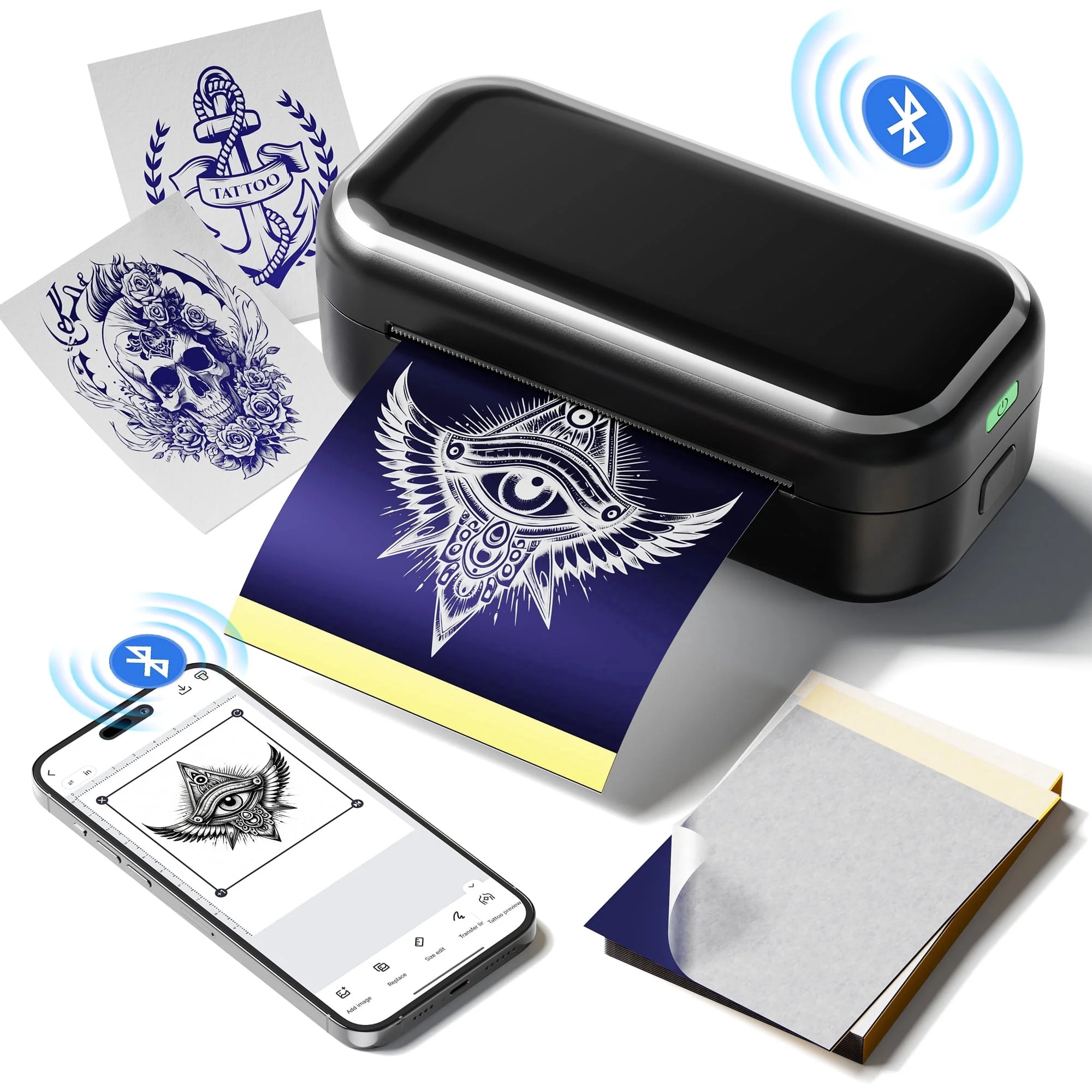 Phomemo TP31 Tattoo Stencil Printer - Mini Bluetooth Stencil Printer with 30pcs Transfer Paper, W... | Walmart (US)