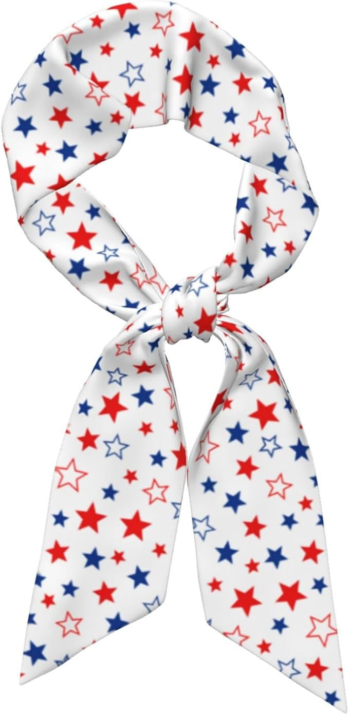 KXBAVPP America Purse Scarf Patriotic Head Scarves Fashion Star Satin Hair Neck Scarf for Handbag... | Amazon (US)