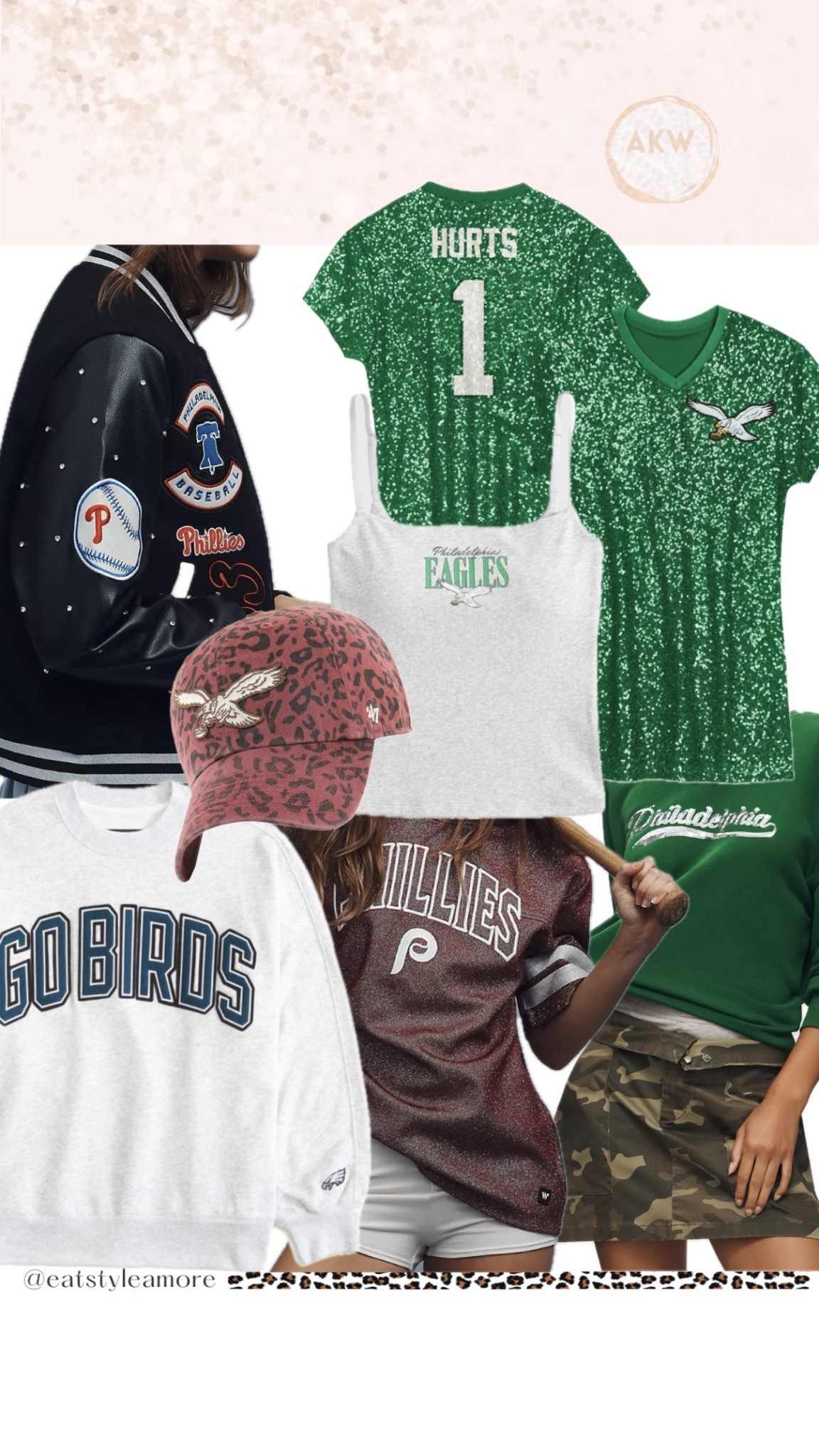 Philadelphia eagles cute tops and jackets for game day 
