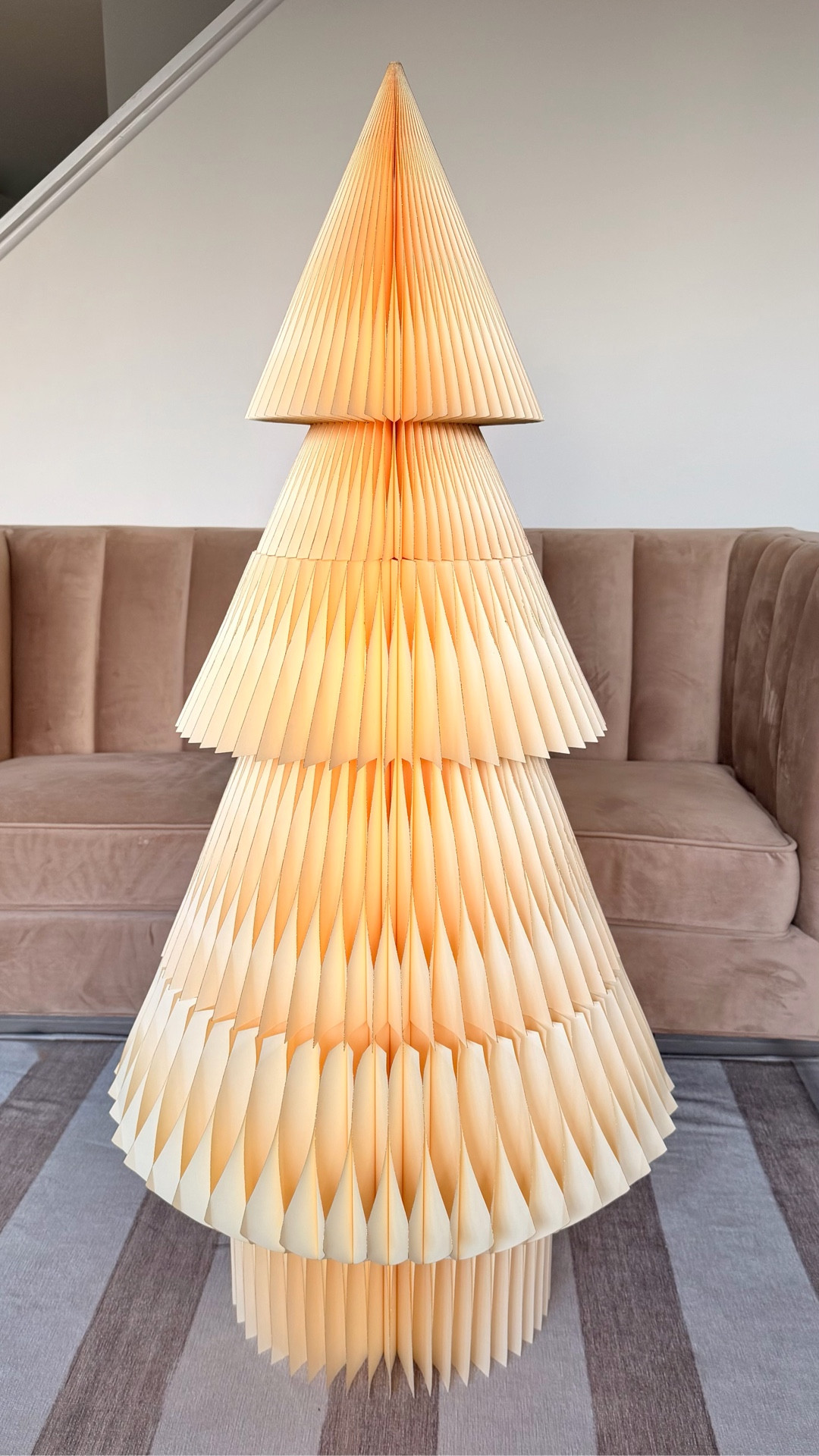 This Neutral paper Christmas tree is 4 feet tall and makes such a simple statement for you holiday decor dreams. 

#LTKSeasonal #LTKHoliday