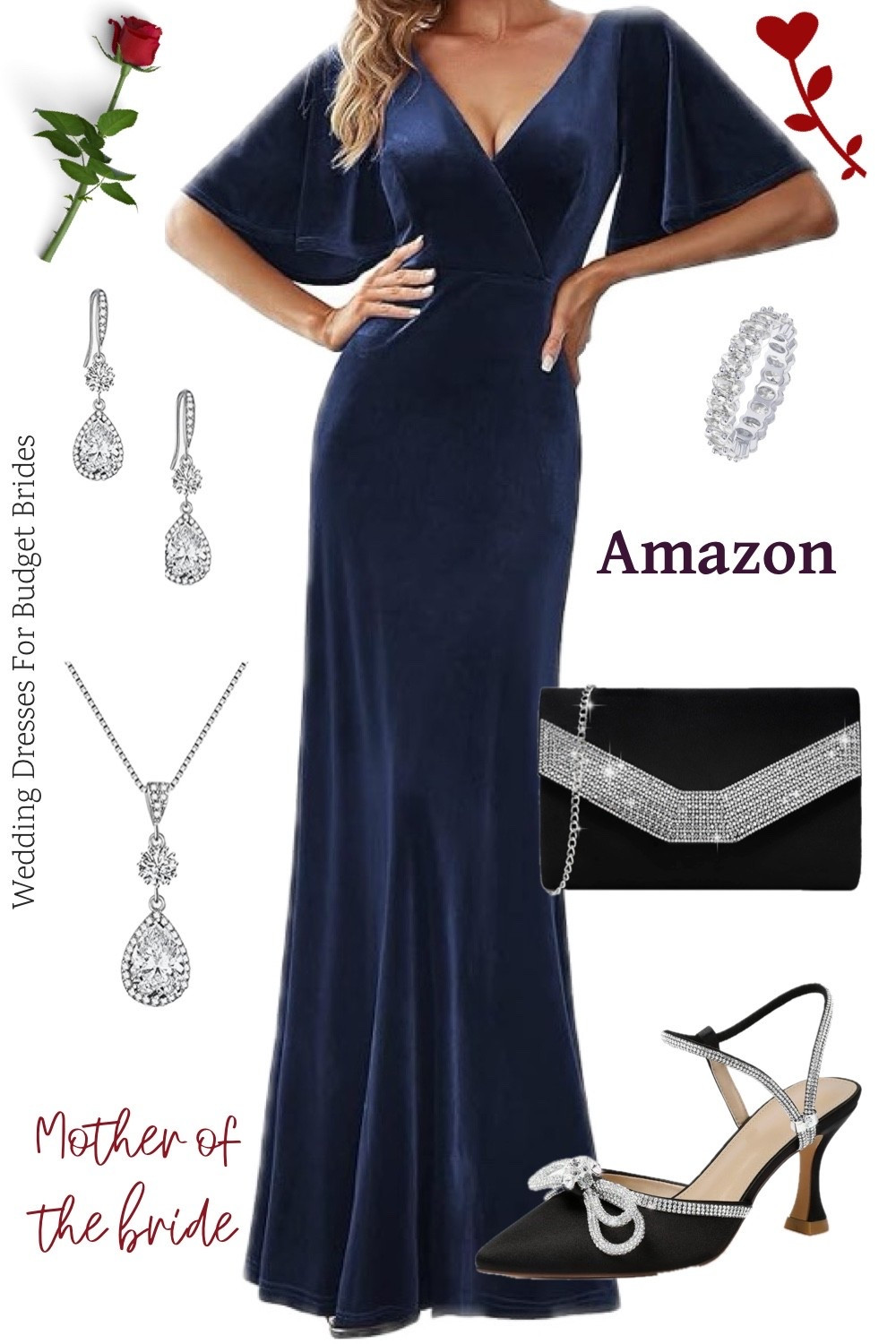 Formal navy wedding guest dress and accessories on Amazon. 

Blue velvet dress is under $100. 

Special occasion dress, prom dress, long dress, full length dress, formal gown.

Mother of the bride dress. Mother of the groom dress.

#LTKWedding #LTKSeasonal