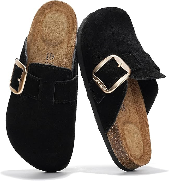 Project Cloud Genuine Leather Clogs for Women Shoes - Memory Foam Insole, Non-Slip & Natural Cork... | Amazon (US)