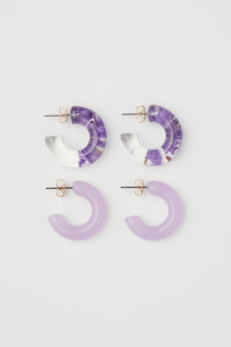 2-pack Hoop Earrings | H&M (US + CA)