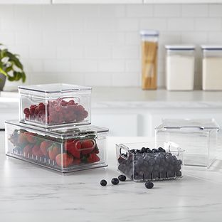 THE HOME EDIT T.H.E. Large Berry Bin Clear | The Container Store