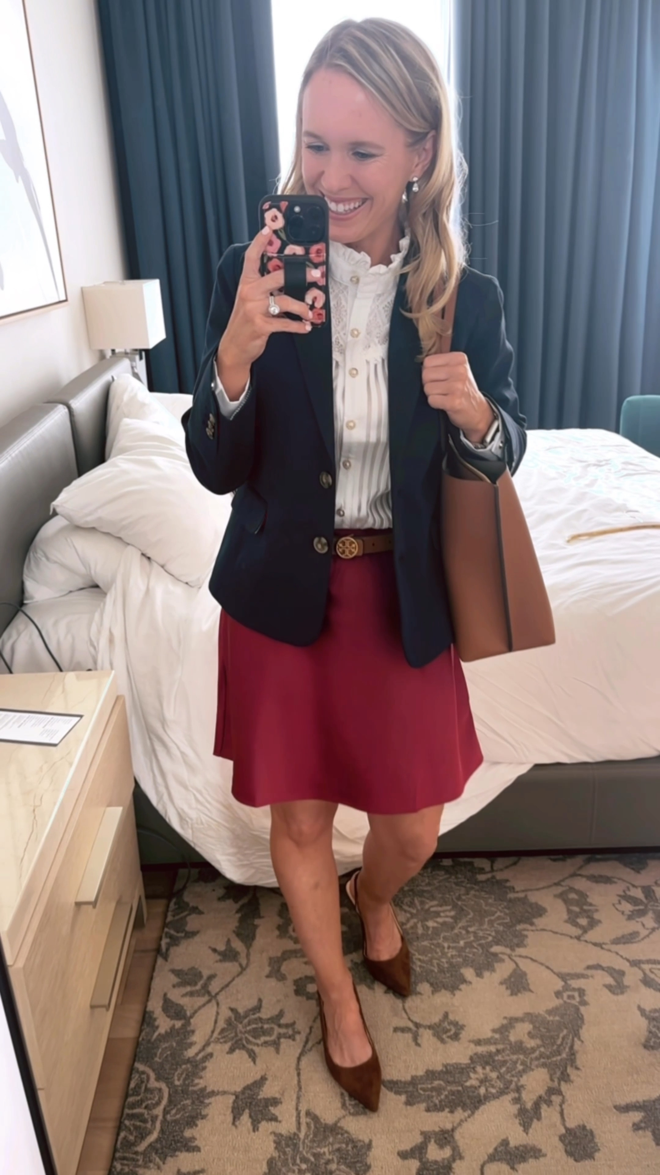 What I wore to LTKCon 

1. Navy dress - Wore this to check-in and styled with silver ballet slippers. This dress is technically a dark navy but it’s close to black. Wearing size small. Use code JOYFULLYSO to save.
2. Brown dress - Styled this with a brown belt for the opening cocktail hour with a dress code “quiet elegance”. This layers well with blazers and jackets too! Wearing size small. Use code JOYFULLYSO to save.
3. Burgundy skirt/navy blazer - Burgundy is trending UP this season! This skirt has a little elastic at the waist band. Wearing small. Paired with a detailed white button-up shirt and navy blazer. 
4. Ruffle Romper - LOVE the metallic brocade fabric with its rich greens and blues. Style this now and into the holidays. Wearing size 4.
5. Black dress - This sweater dress has pleats in the skirt portion and stretch! I love it so much, I bought it in a creamy white color too. Wearing XS. Added a lady jacket and black knee high boots. 
6. Navy gown - A comfortable evening gown under $60! Comes in several colors. Wearing small. 


#LTKCon #LTKWorkwear #LTKParties