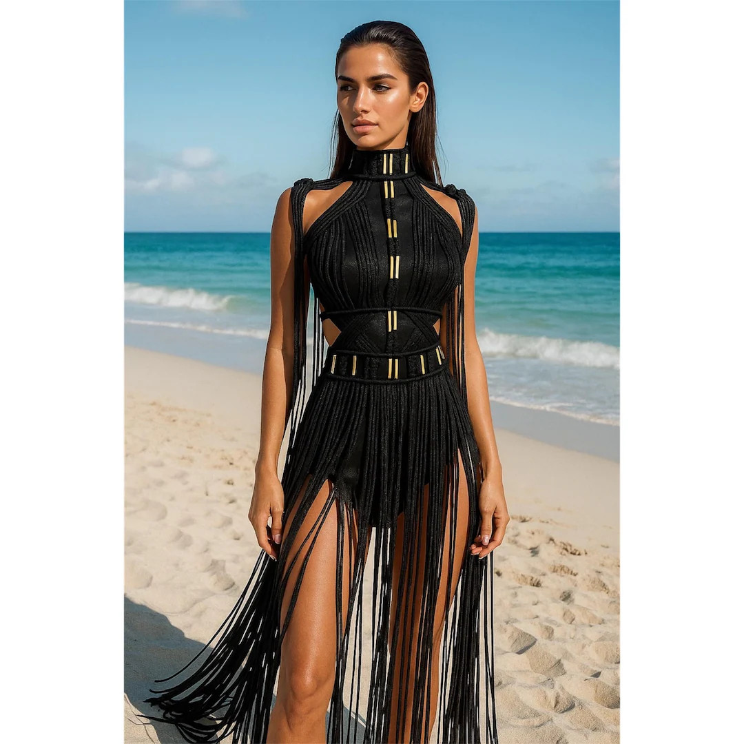 Macrame Dress, Festival Outfit, Bohemian Dress, Beach Dress, Beach Cover Dress, Photoshoot Outfit... | Etsy (US)