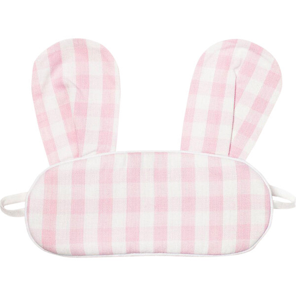 Pink Gingham Bunny Eyemask | Maisonette