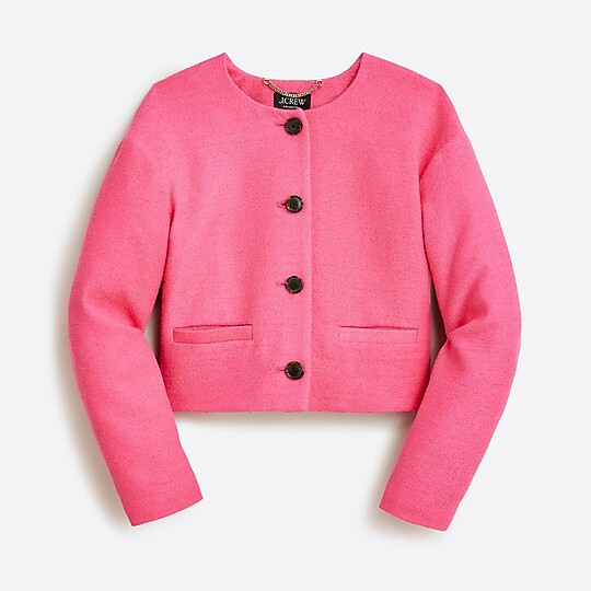 Collection lady bomber jacket in cotton bouclé | J. Crew US