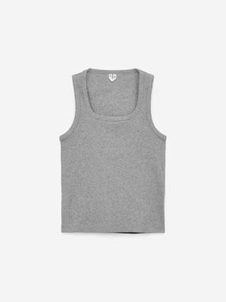 Ribbed Tank Top – Grey Melange – Women – ARKET GB | Arket UK