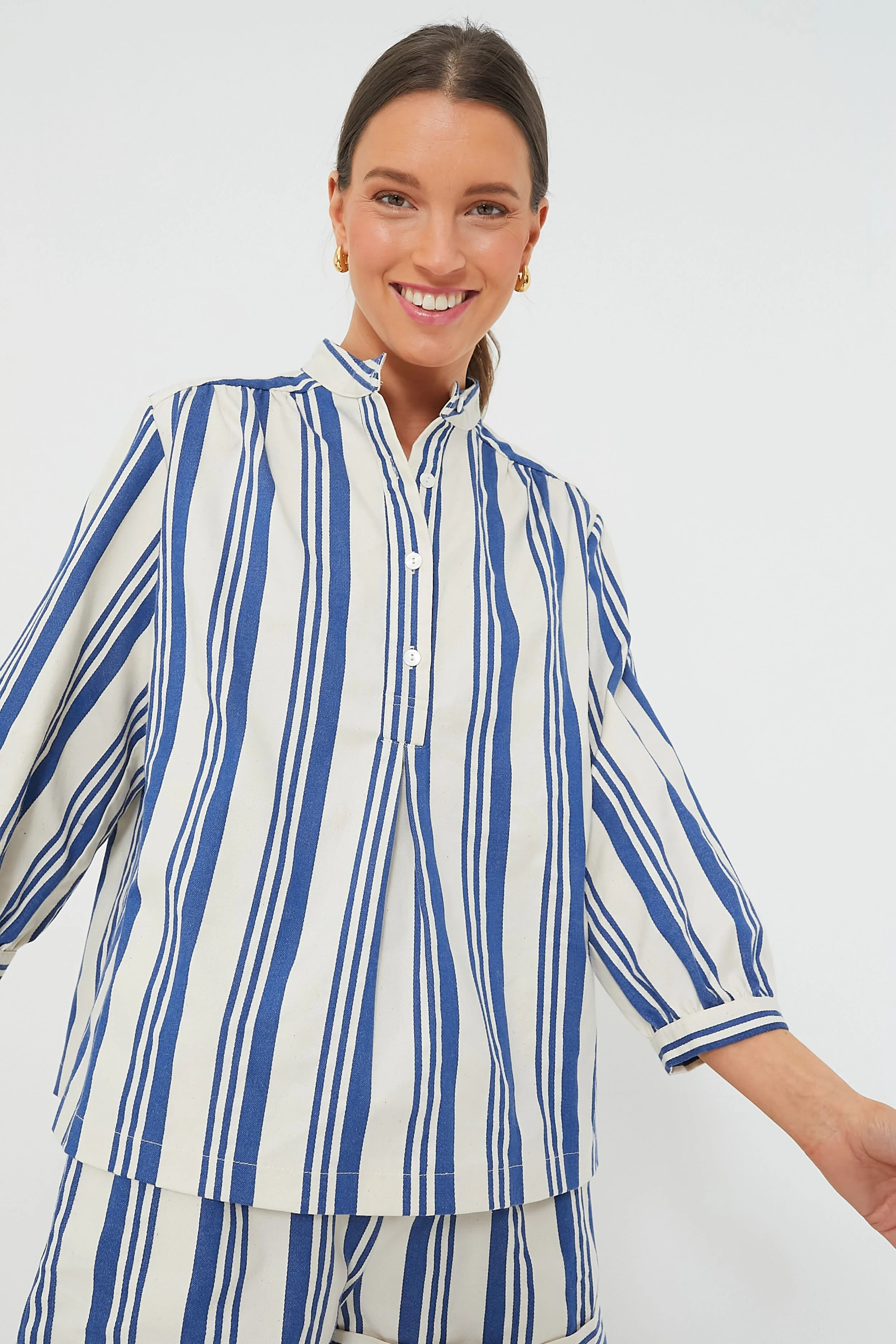 French Blue Stripe Alix Top | Tuckernuck (US)