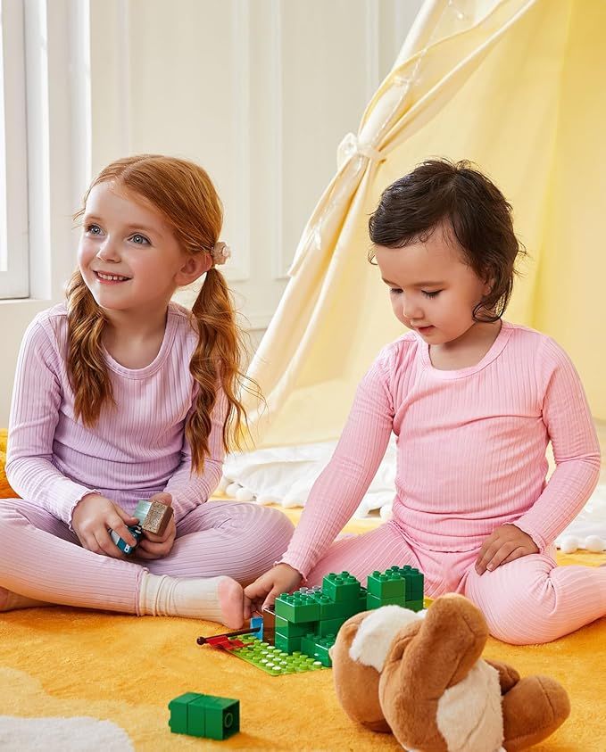 babee Reshinee Baby Girls Pajamas Sets 2-8Y Toddler Kids Soft Comfy Modal Tencel Long-Sleeve Snug... | Amazon (US)