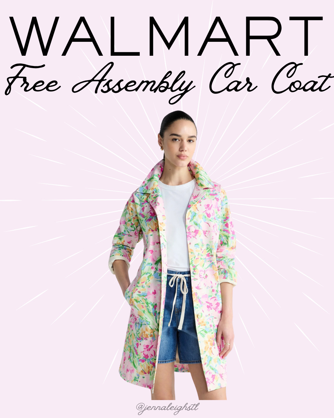 Walmart new find. This Free Assembly floral car coat is giving high end vibes and looks like something you would find at a much more expensive brand. 

 #LTKMidsize #LTKWorkwear #LTKTravel