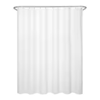 Zenna Home 70 in. x 72 in. Textured Waffle Fabric White Shower Curtain 7424001yWHITE - The Home D... | The Home Depot
