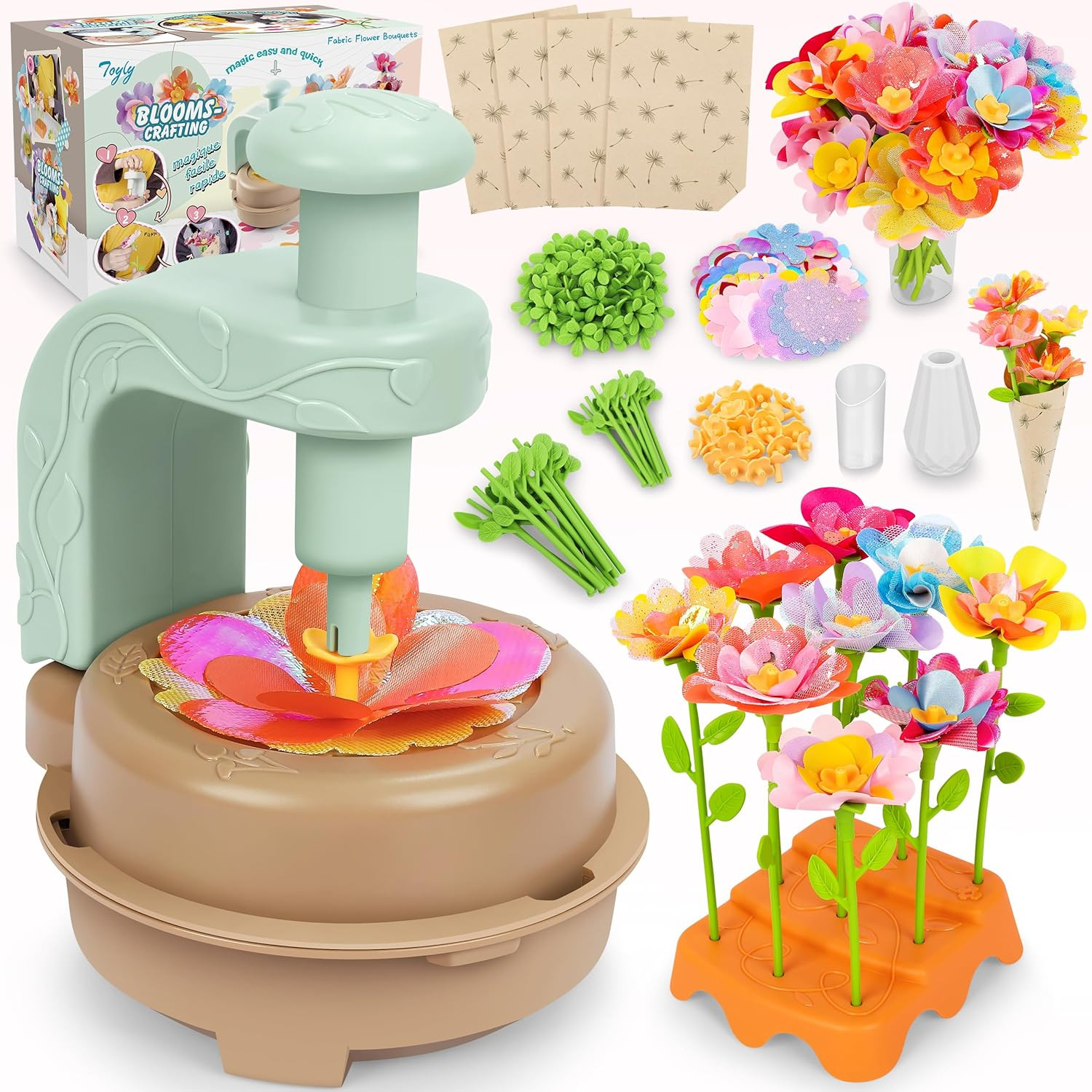 DIY Fabric Flower Bouquet Craft Kit, Educational Toy Gift Girls Toddlers 4+ | Amazon (US)