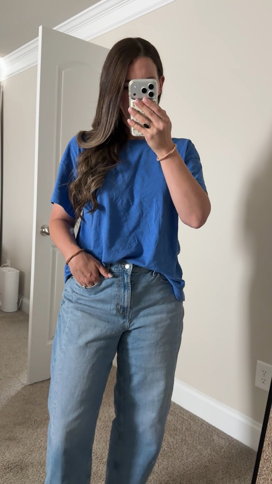 Today’s comfy work from home outfit from Old Navy! They always have the best sales! 
These vintage tees are my FAVORITE and I have too many colors of them 🫣 
I got these high rise barrel jeans assuming I’d be returning bc of the fit on me but I actually love them!! The light wash is so good and I love the seam structure on the sides. 
I am 5’6” wearing a L in the tee and a 10 in the jeans!

#LTKootd #LTKSaleAlert #LTKMidsize