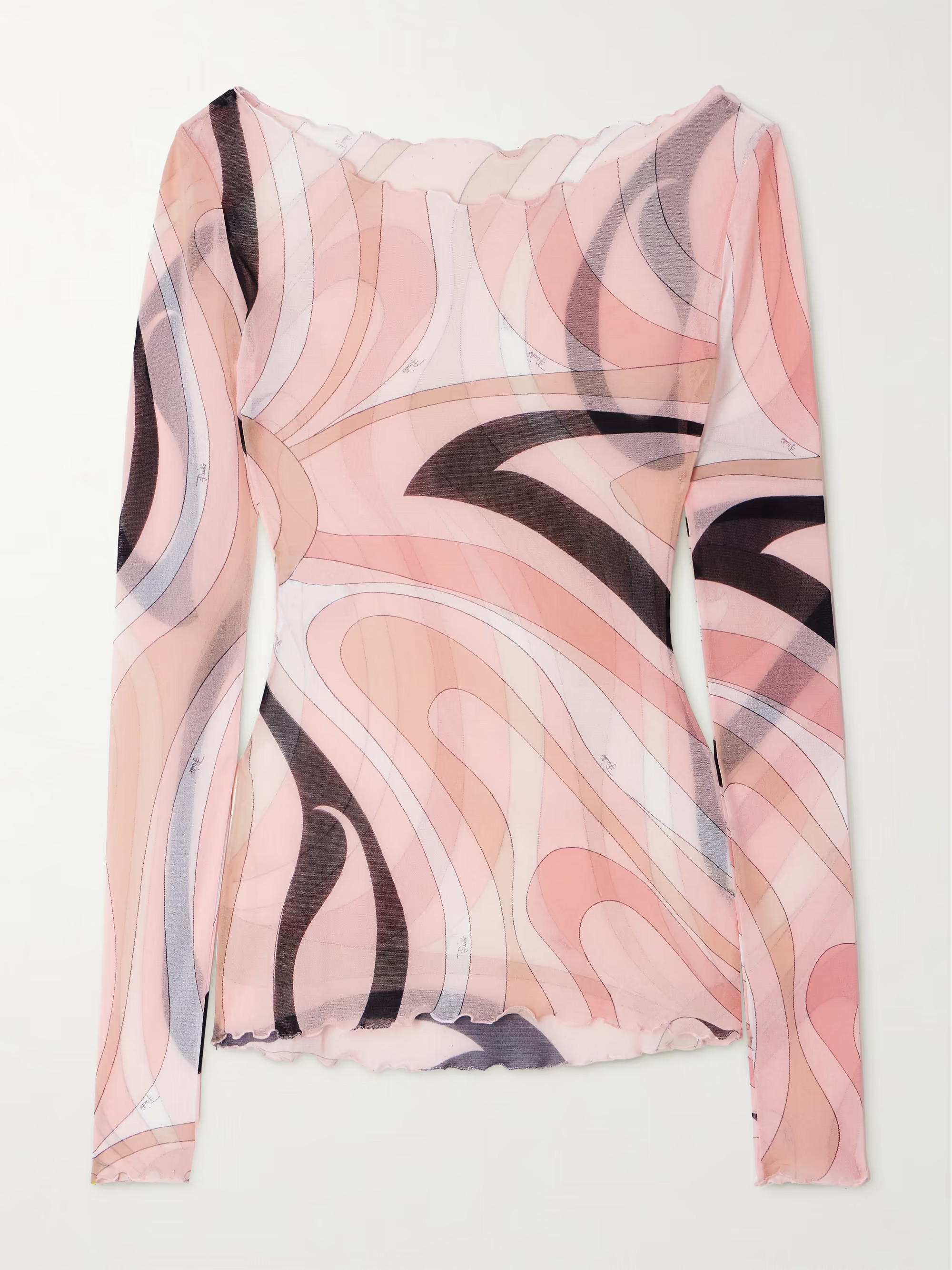 Ruffled printed chiffon top | NET-A-PORTER (US)